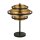 Tischlampe Schwarz Gold H: 43,5 cm Ø 32 cm rund Metall