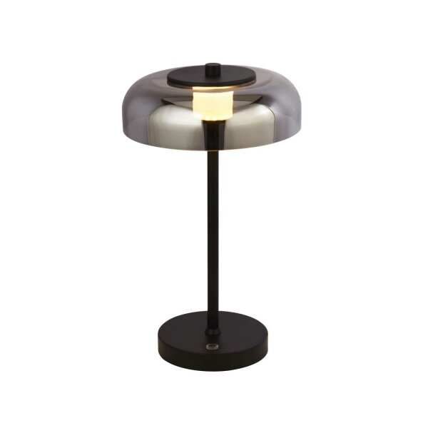 LED Tischlampe Touch Dimmer Schwarz Rauchgrau 39 cm