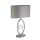 Tischlampe Metall Stoff 53 cm in Chrom Silber E27