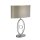 Tischlampe Metall Stoff 53 cm in Chrom Silber E27