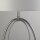Tischlampe Metall Stoff 53 cm in Chrom Silber E27