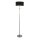 Stehleuchte E27 157,5 cm niedrig Chrom Schwarz Stoffschirm
