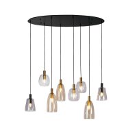 H&auml;ngelampe Glas Metall B: 120 cm gro&szlig; H: max. 1,4 m