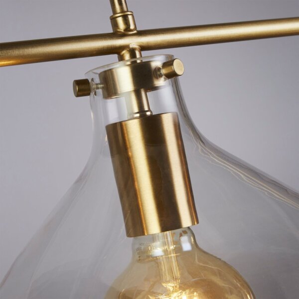Billardleuchte Vintage 3-flammig B: 110 cm E27 in Messing