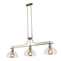 Billardleuchte Vintage 3-flammig B: 110 cm E27 in Messing