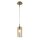 Pendelleuchte Glas E14 D: 13 cm in Messing Champagner