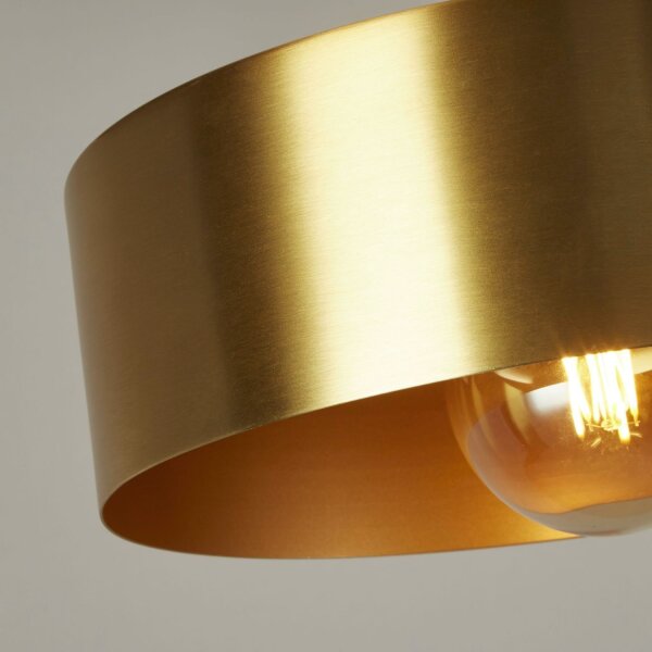 Hängeleuchte Gold Schwarz D: 30 cm rund Metall Modern