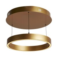 LED Hängelampe Metall rund Ø 44 cm in Gold