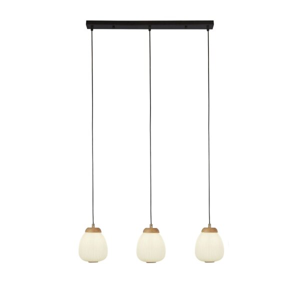 Pendelleuchte Schwarz Weiß B: 78,5 cm E14 3-flammig E14