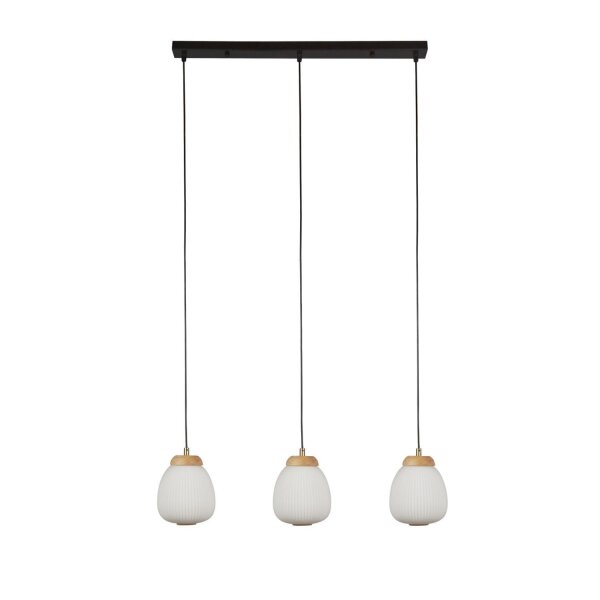 Pendelleuchte Schwarz Weiß B: 78,5 cm E14 3-flammig E14