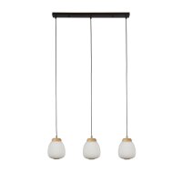 Pendelleuchte Schwarz Weiß B: 78,5 cm E14 3-flammig...