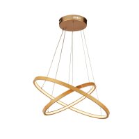 LED Hängeleuchte Bambus in Gold Natur Ø 50 cm...