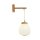 Wandlampe E14 in Messing Wei&szlig; Modern Glas Holz Metall