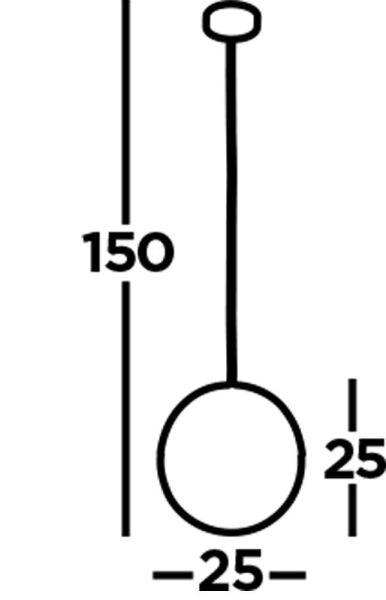 Hängeleuchte Schwarz Weiß E27 Ø 25 cm rund Glas Metall