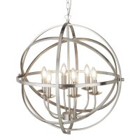 Pendelleuchte rund Ø 60 cm in Silber matt...