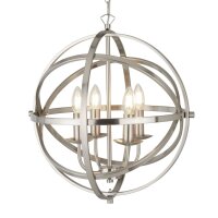 Hängelampe Silber matt Ø 45 cm rund für...