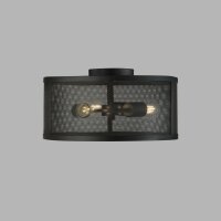 Deckenleuchte Metall rund Ø 45 cm 3x E27 Schwarz...