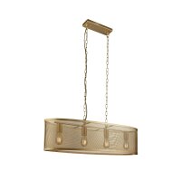 Hängeleuchte Metall Mesh B: 91 cm 4x E27 in Gold