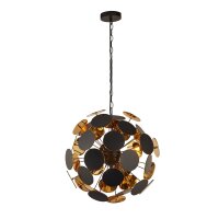H&auml;ngelampe Schwarz Gold &Oslash;47cm H: max. 135cm...