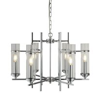 Kronleuchter mit Schirm Ø 59,5 cm Glas Metall 6x...