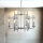 Kronleuchter mit Schirm Ø 59,5 cm Glas Metall 6x E14 Modern