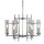 Kronleuchter mit Schirm Ø 59,5 cm Glas Metall 6x E14 Modern