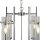 Kronleuchter mit Schirm Ø 59,5 cm Glas Metall 6x E14 Modern
