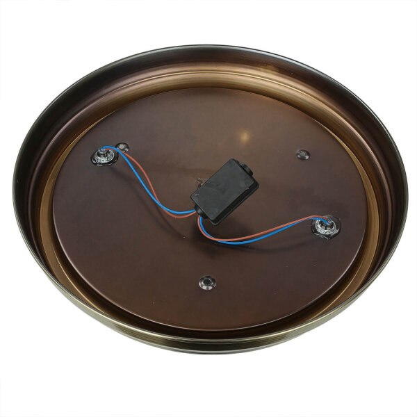 Deckenlampe Badezimmer Ø 35 cm IP44 Messing Antik Weiß 2x E27