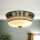 Deckenlampe Badezimmer Ø 35 cm IP44 Messing Antik Weiß 2x E27
