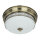 Deckenlampe Badezimmer Ø 35 cm IP44 Messing Antik Weiß 2x E27