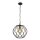 Hängelampe E27 Ø 31,5 cm in Schwarz Gold Metall HOWARD