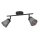 Deckenleuchte Schwarz Grau B: 50 cm 2x E14 Rauchglas Metall