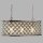 Hängelampe Kristall B: 60 cm 3x E14 in Kupfer antik