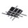 LED Deckenleuchte Metall B: 45,5 cm Schwarz Chrom 3000 K
