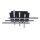 LED Deckenleuchte Metall B: 45,5 cm Schwarz Chrom 3000 K
