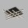 LED Deckenleuchte Metall B: 45,5 cm Schwarz Chrom 3000 K