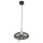 LED Hängelampe Rauchglas Ø 31 cm rund Grau Schwarz 2700 K