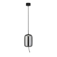 LED Pendelleuchte Grau Ø 18 cm 2700 K Glas Metall