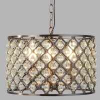 Pendelleuchte Kristall Ø 38 cm 3x E14 in Kupfer antik