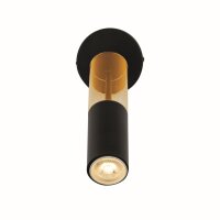 Wandleuchte schmal Ø 10 cm verstellbar in Schwarz...