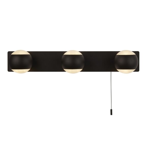Wandlampe Up Down mit Schalter IP44 3x G9 Schwarz Weiß Bad