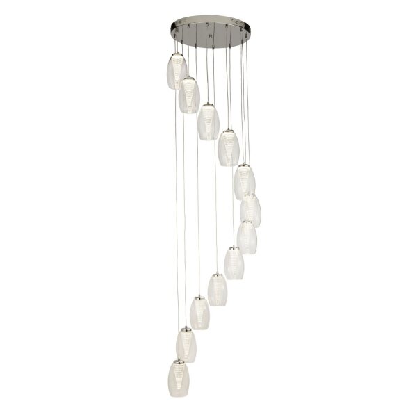 Pendelleuchte LED Ø 52 cm H: max. 2 m verstellbar 12-flammig