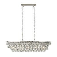 Hängeleuchte Kristall Metall B: 92 cm 5x E27 Chrom