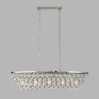 Hängeleuchte Kristall Metall B: 92 cm 5x E27 Chrom
