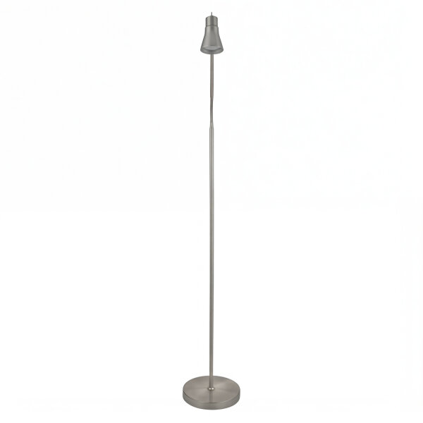 Stehleuchte Metall 133-167 cm verstellbar in Silber GU10