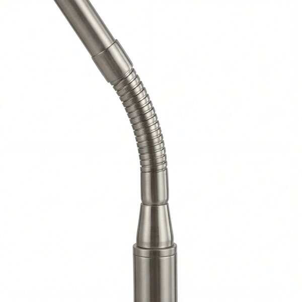 Stehleuchte Metall 133-167 cm verstellbar in Silber GU10