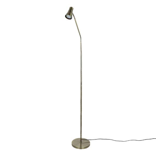Stehleuchte Messing Antik GU10 133-167 cm verstellbar Metall