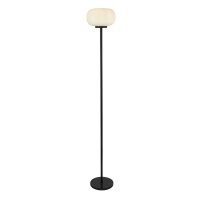 Stehlampe Schwarz Wei&szlig; E27 160 cm Glas Metall RAMIREZ