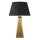 Tischleuchte Gold Schwarz 58 cm Stoff Metall Retro E27