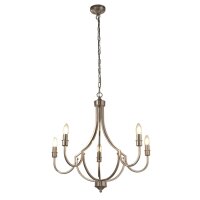 Kronleuchter Metall Rustikal Ø 65 cm in Silber...